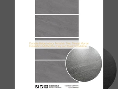 Les carreaux de porcelaine d'intérieur beige durable sont installés avec du mortier mince pour une installation facile et rapide