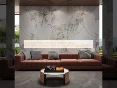 Carrelage intérieur en porcelaine, épaisseur 9 mm, aspect marbre blanc/illusion/grain de bois, pour des sols durables et élégants