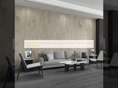 Carrelage de sol en céramique blanc poli pour applications intérieures