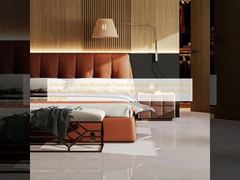 Sol en porcelaine durable et poli incorporant quatre motifs, parfait pour les halls d'exposition, combinant résistance et surface polie