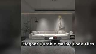 Tuiles durables de cuisine de porcelaine de regard de marbre de 1200x2700mm