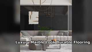 Plancher durable 9mm de tuile de porcelaine de regard de marbre de luxe