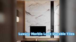 Tache durable de marbre de luxe de tuile de porcelaine de regard résistante