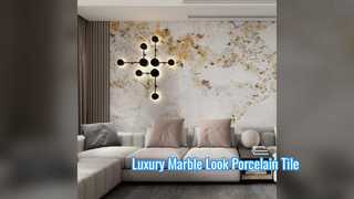 Carreau de porcelaine d'aspect marbre de luxe grand format 1200x2700