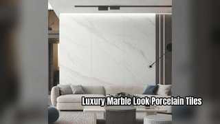 Carrelage en porcelaine d'aspect marbre durable pour intérieurs de luxe