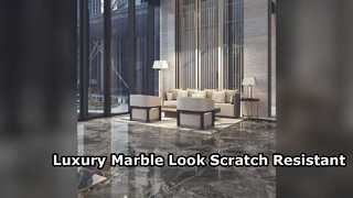 Plancher résistant d'éraflure de tuile de porcelaine de regard de marbre durable
