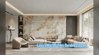 Solution de revêtement de sol durable de carreaux de porcelaine d'aspect de marbre de luxe