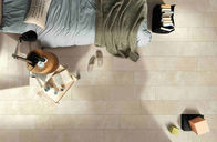 Style de marbre beige crème de regard de mélange de ciment de tuiles de plancher et de mur de cuisine