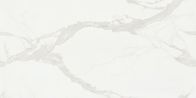 Salle de bains blanche de marbre polie de Carrare de plancher la grande couvre de tuiles les tuiles d'intérieur de frontière de plancher de tuiles de porcelaine de 1800x900 millimètre
