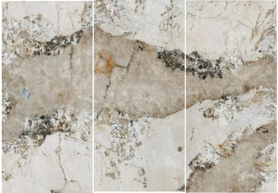 La tuile de dalle de Pandora White Brown Colour Marble a poli des carrelages de granit