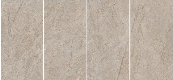 La tuile en pierre d'or de dalle de marbre de couleur de Brown a poli des carrelages de granit