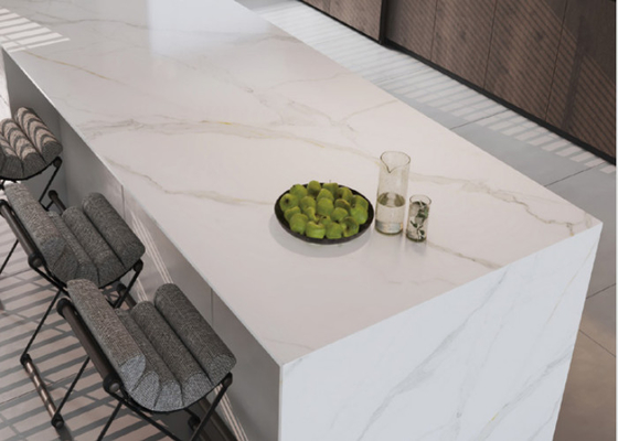 Marbre blanc, facile à entretenir, porcelaine, carreaux intérieurs, résistant aux rayures pour différents espaces