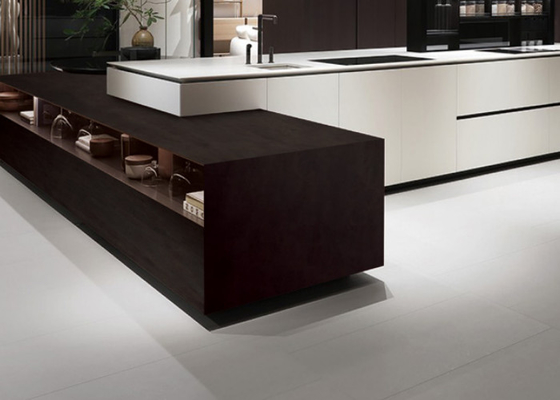Carreaux de porcelaine intérieurs gris résistant aux rayures 12 mm résistant aux taches