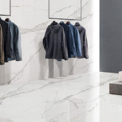 Carreaux de porcelaine de 9 mm résistants aux rayures et à l'eau pour le salon intérieur