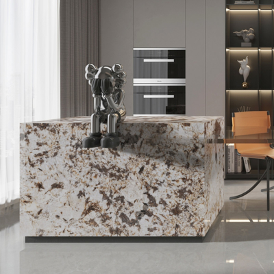 Carreaux de porcelaine d'intérieur poli de 12 mm résistant aux taches avec des motifs complexes