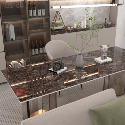 Carreaux de sol en porcelaine poli de 12 mm pour les intérieurs modernes