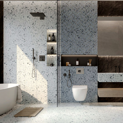 Résistance aux rayures Porcelaine intérieure blanche Plancher 12 mm d'épaisseur