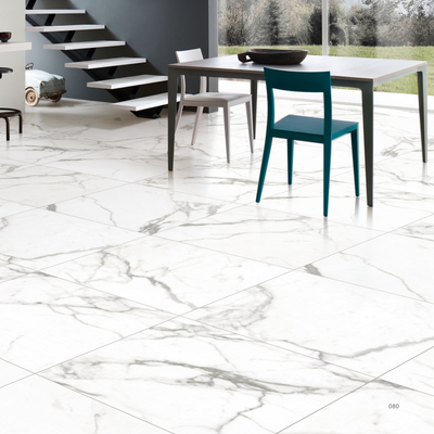 Salle de conférence de l'hôtel solution de plancher 600 * 600 mm carreaux de pierre en porcelaine intérieure