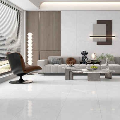 Panneaux de carrelage en porcelaine en blanc pour les espaces à faible entretien