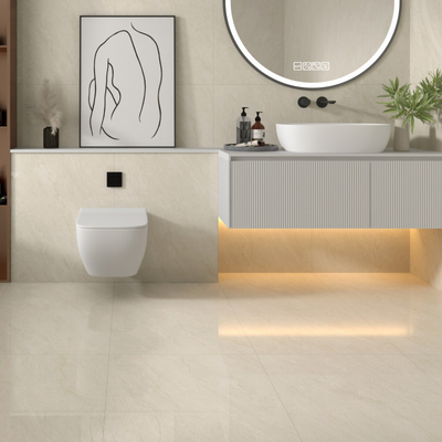 Carreaux de porcelaine blanche poli pour intérieur avec finition poli et 4 motifs