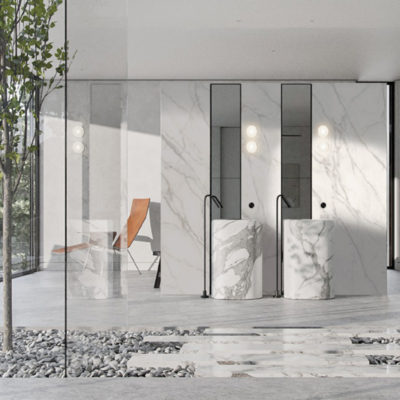 Carrelage en porcelaine à haute résistance au glissement, aspect ciment, pour supports en panneaux de ciment