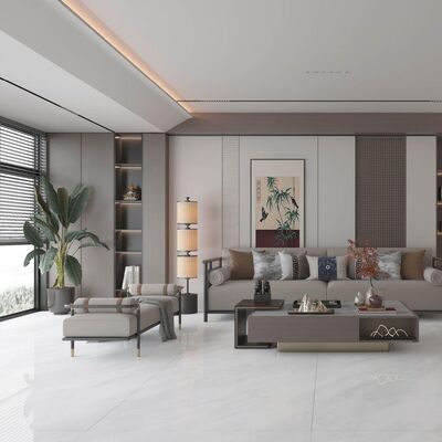 Méthode d'installation du mortier mince Marbre apparence Carreaux de sol en céramique Absorption de l'eau inférieure à 0,5% Durable élégant et facile à entretenir