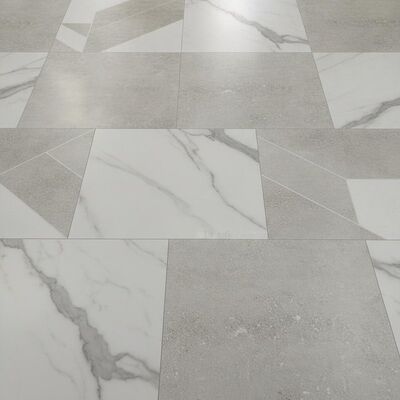 Marble Look Porcelain Cement Look Tile Pattern 8 Random Patterns Providing Durable Surface Covering with Elegant Appearance