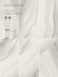 Couleur beige polie 600*1200 millimètre d'effet d'agate en céramique de marbre de carrelages