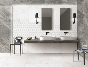 Résistance à l'abrasion élevée de pierre foncée de Grey Indoor Porcelain Tiles Breccia