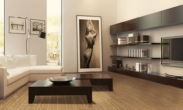 En bois rustique grain carrelage le salon vitré poli Woodlike de porcelaine couvre de tuiles pour la salle de bains de carrelages