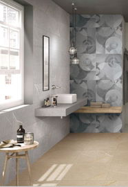 Glissez non la porcelaine la tuile que beige 60x60 de marbre de plancher couvre de tuiles et marbre pour la salle de bains de mur