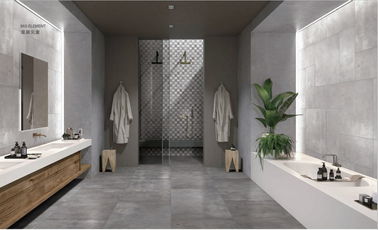 Tuile légère durable de porcelaine de regard de ciment de Grey Large 600*1200mm