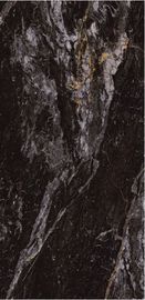 Grandes tuiles minces polies de porcelaine Marblelook de porcelaine de Foshan de dalle mince noire de tuile