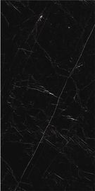 Haut carrelage brillant de Decking de plancher de porcelaine de tuiles de porcelaine de tuile de couleur moderne de grande taille de luxe de noir 1600x3200mm