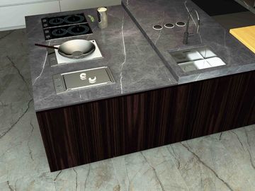 Tuile de marbre intérieure de porcelaine de regard du gris 800X2600mm de plancher