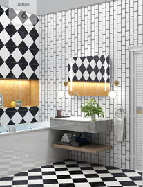 Salle d'exposition blanche et noire 300*300mm Matt Porcelain Tile Wear Resantant