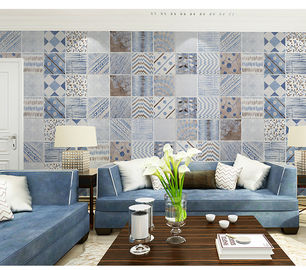 Tuiles de mur intérieur de la matte 300*300mm de conception moderne de modèle de fleur